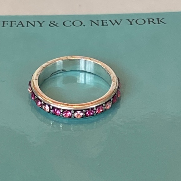 ⭐️KM⭐️Brighton CRYSTAL PALACE Pink Swarovski Crystal Stacking band ring Rare - Picture 7 of 11
